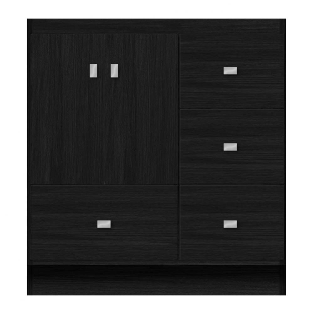 30 X 21 X 32 Montlake Vanity Tiered Miter Midnight Oak Rh