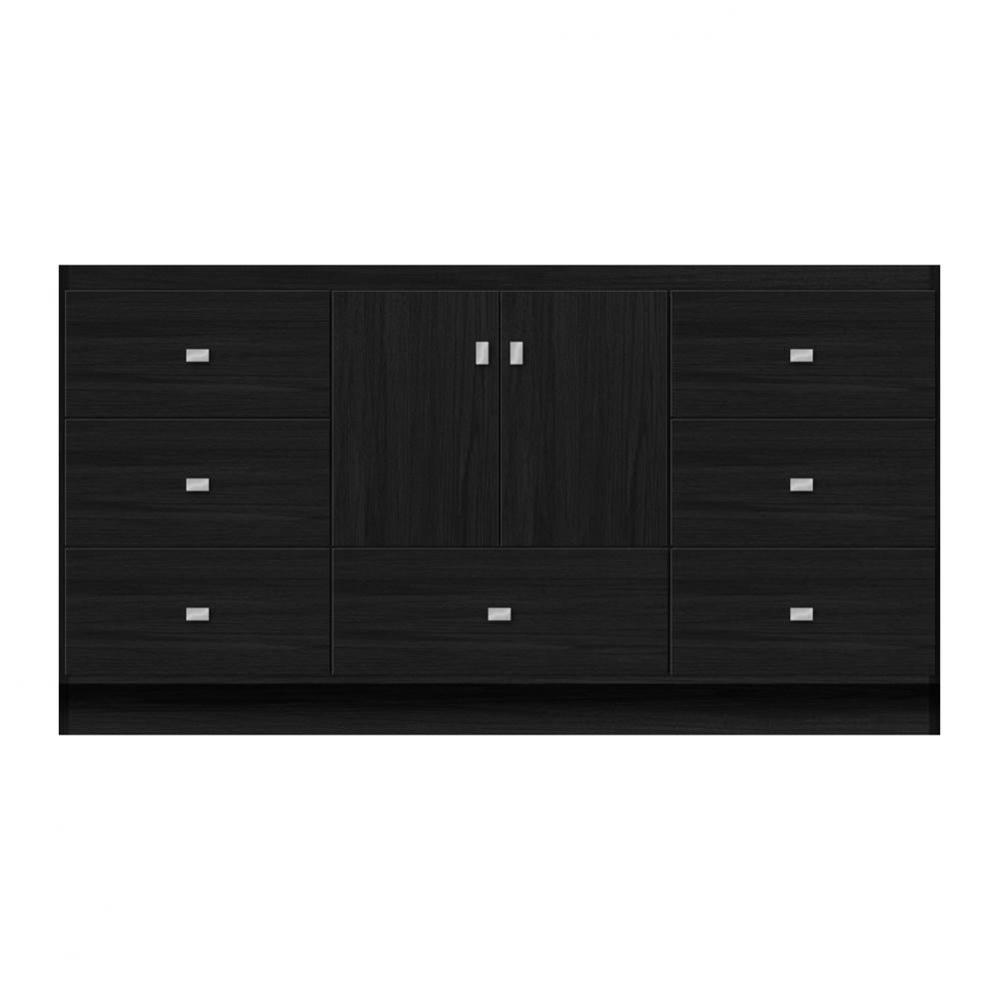 60 X 18 X 32 Montlake Vanity Tiered Miter Midnight Oak Sb