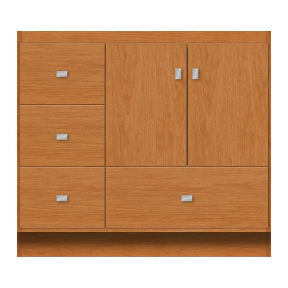 36 X 18 X 32 Montlake Vanity Tiered Miter Nat Cherry Lh
