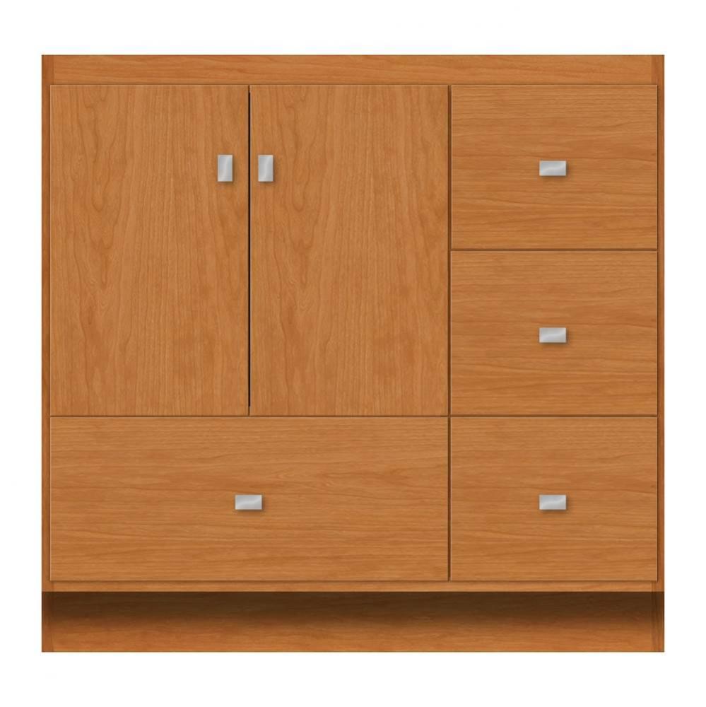 36 X 21 X 34.5 Montlake Vanity Tiered Miter Nat Cherry Rh