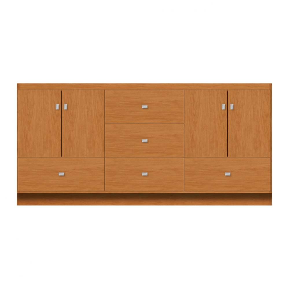 72 X 21 X 34.5 Montlake Vanity Tiered Miter Nat Cherry Db