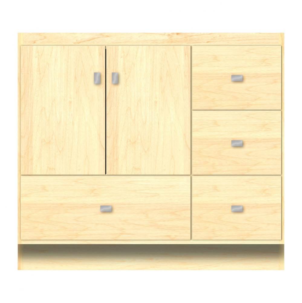 36 X 18 X 32 Montlake Vanity Tiered Miter Nat Maple Rh