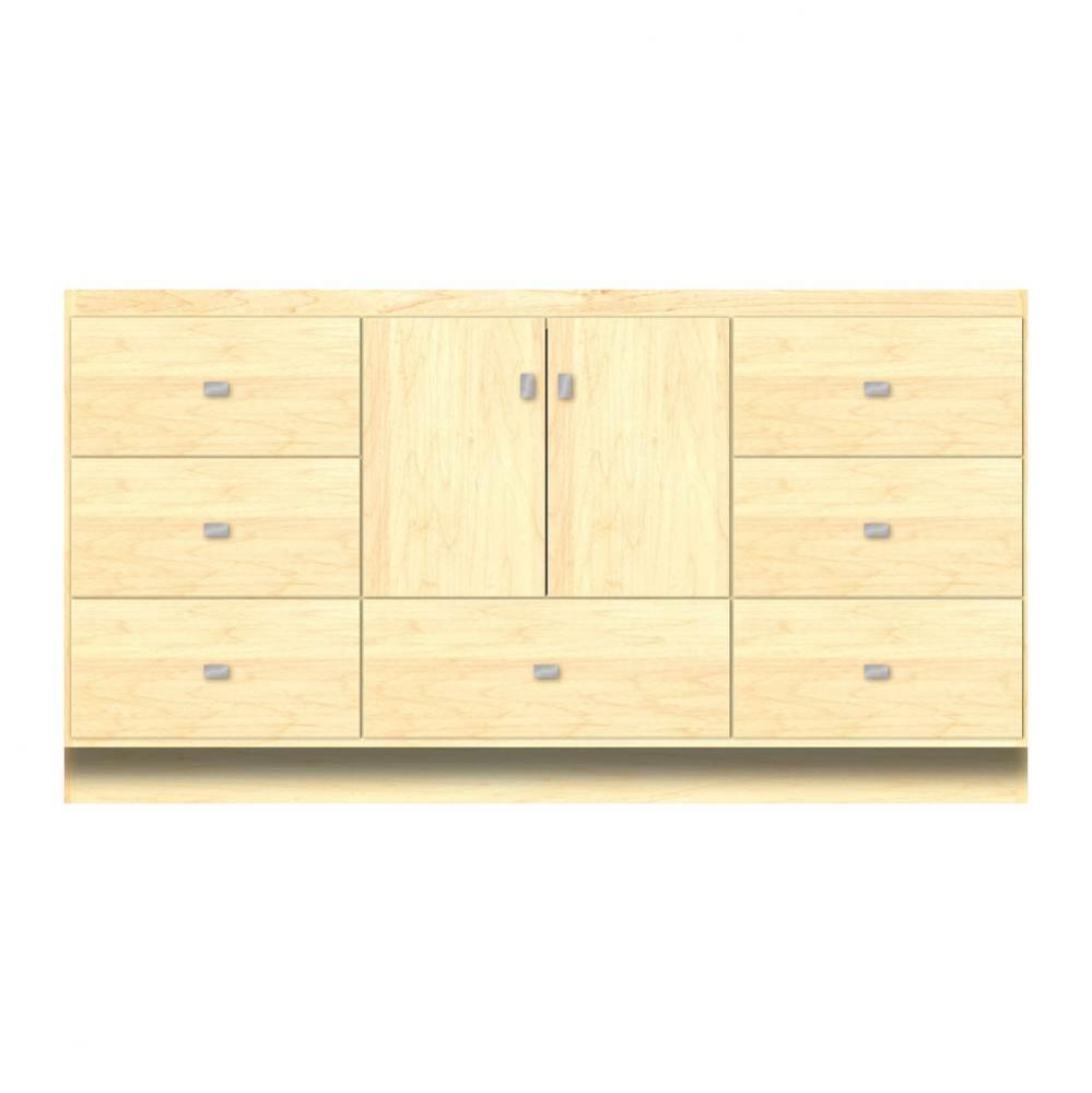 60 X 18 X 32 Montlake Vanity Tiered Miter Nat Maple Sb