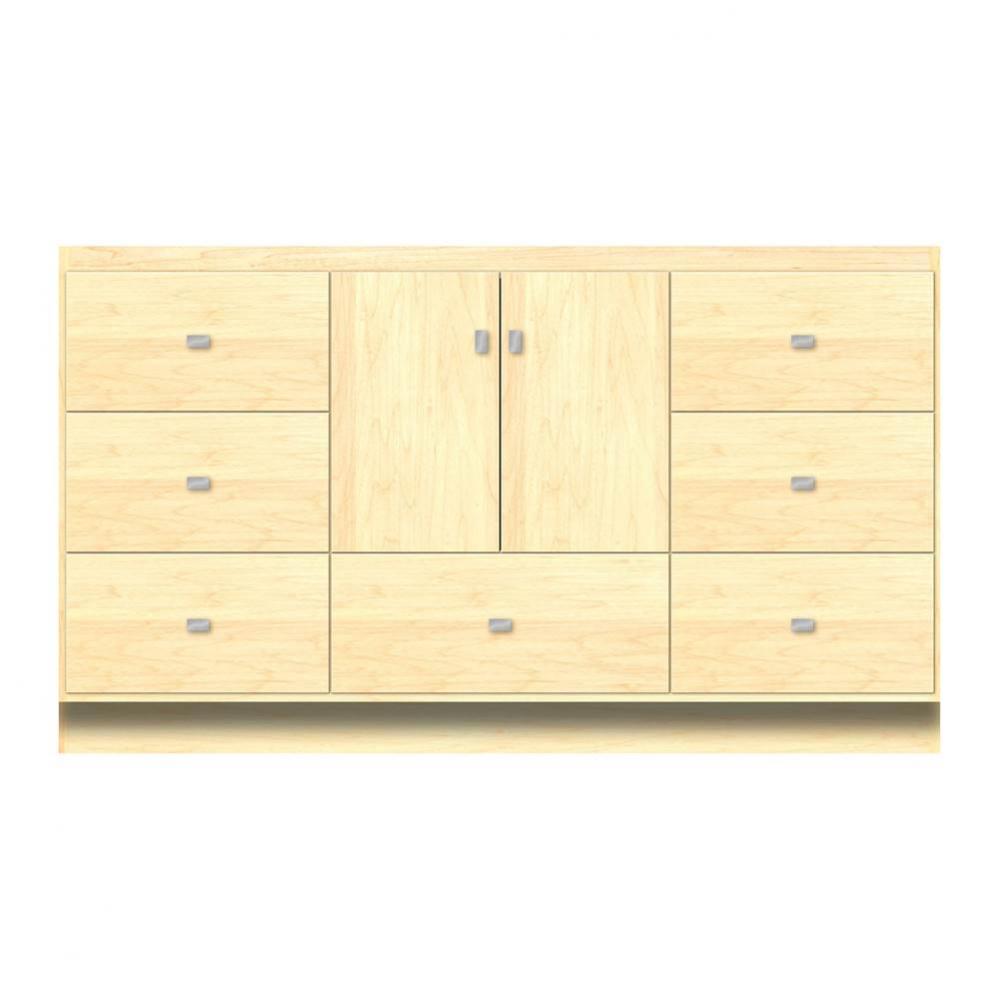 60 X 21 X 34.5 Montlake Vanity Tiered Miter Nat Maple Sb