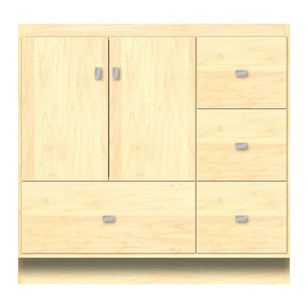 36 X 18 X 34.5 Montlake Vanity Tiered Miter Nat Maple Rh