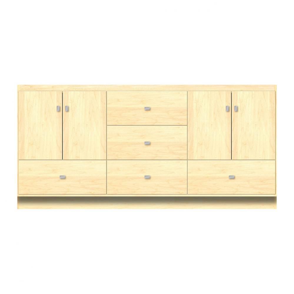 72 X 18 X 34.5 Montlake Vanity Tiered Miter Nat Maple Db