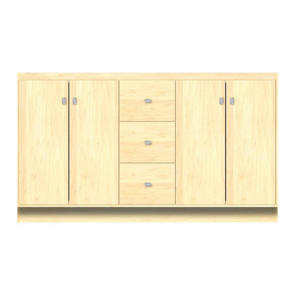 60 X 21 X 34.5 Montlake View Vanity Tiered Miter Nat Maple Db