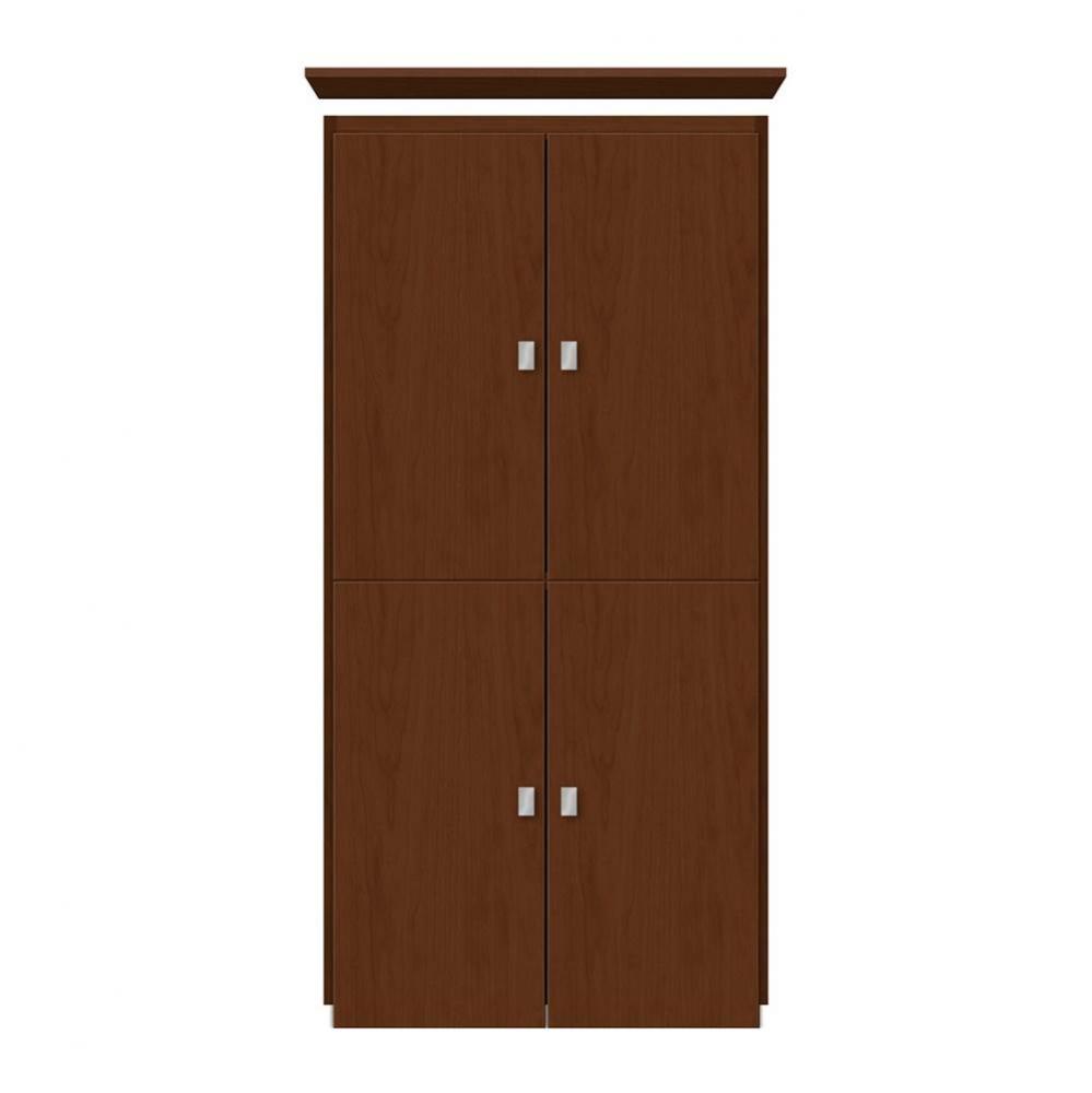 24 X 21 X 48 Montlake Linen Upper Tiered Miter Pecan Cherry