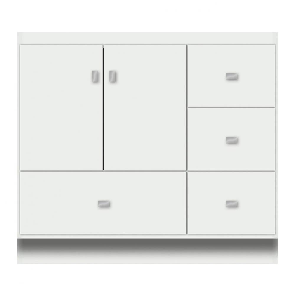 36 X 21 X 32 Montlake Vanity Tiered Miter Powder Grey Rh