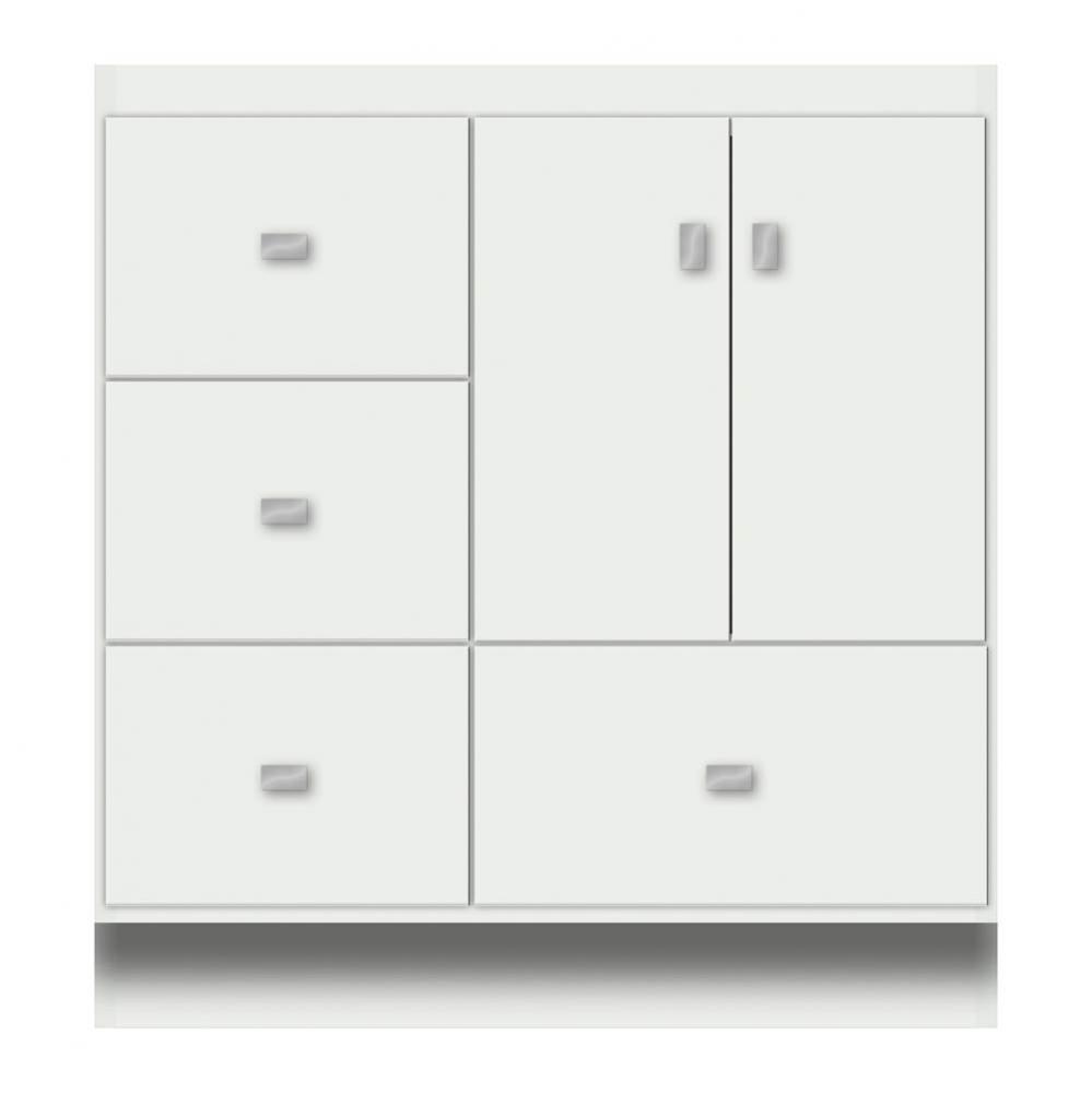 30 X 18 X 32 Montlake Vanity Tiered Miter Powder Grey Lh