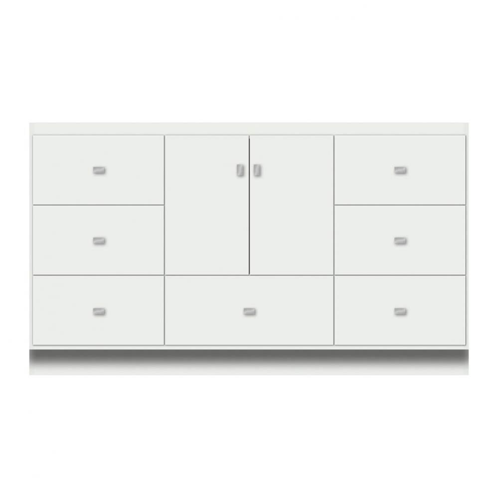 60 X 18 X 34.5 Montlake Vanity Tiered Miter Powder Grey Sb