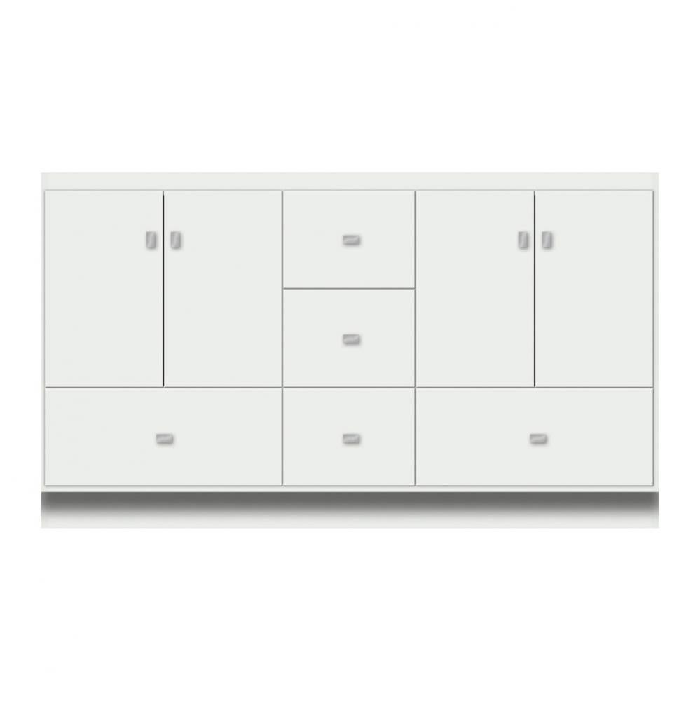 60 X 18 X 34.5 Montlake Vanity Tiered Miter Powder Grey Db