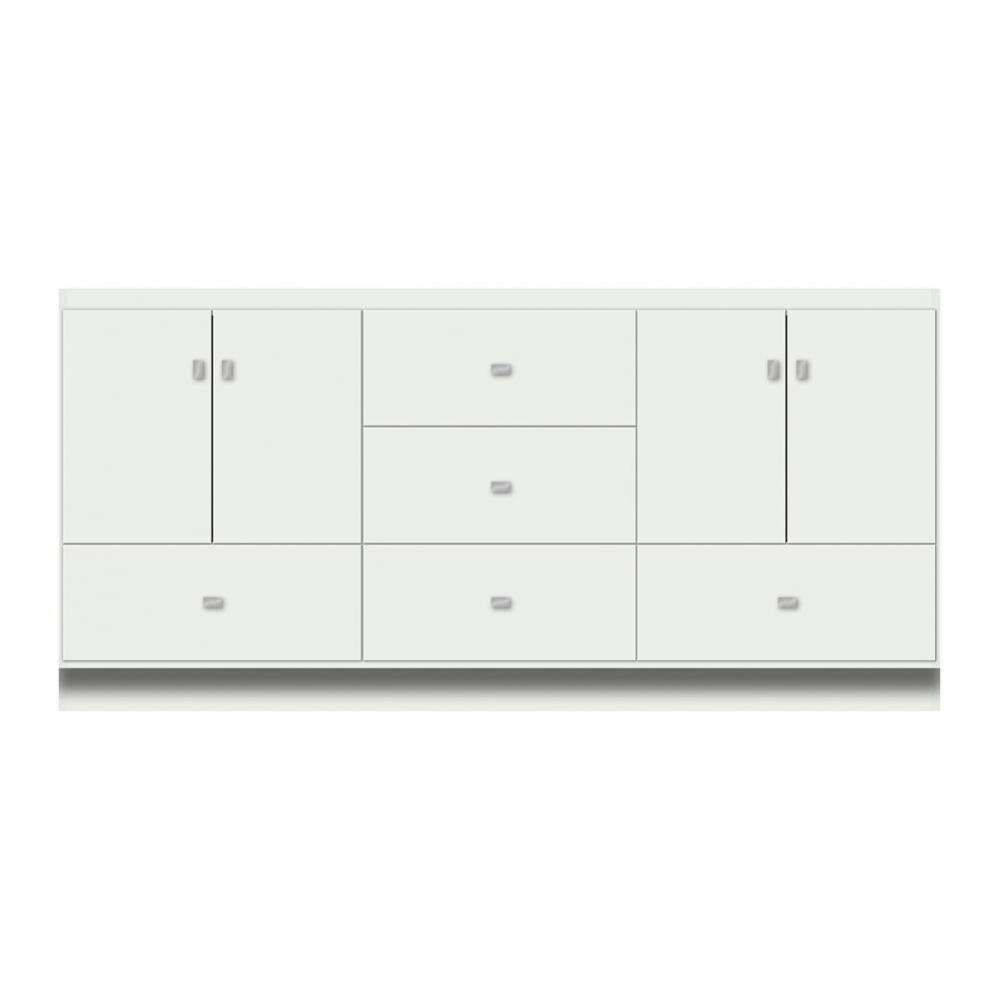 72 X 21 X 34.5 Montlake Vanity Tiered Miter Powder Grey Db