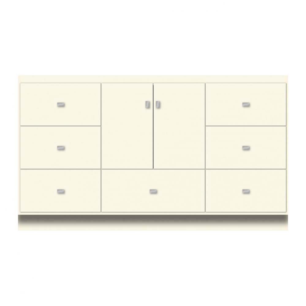 60 X 18 X 34.5 Montlake Vanity Tiered Miter Sat Biscuit Sb