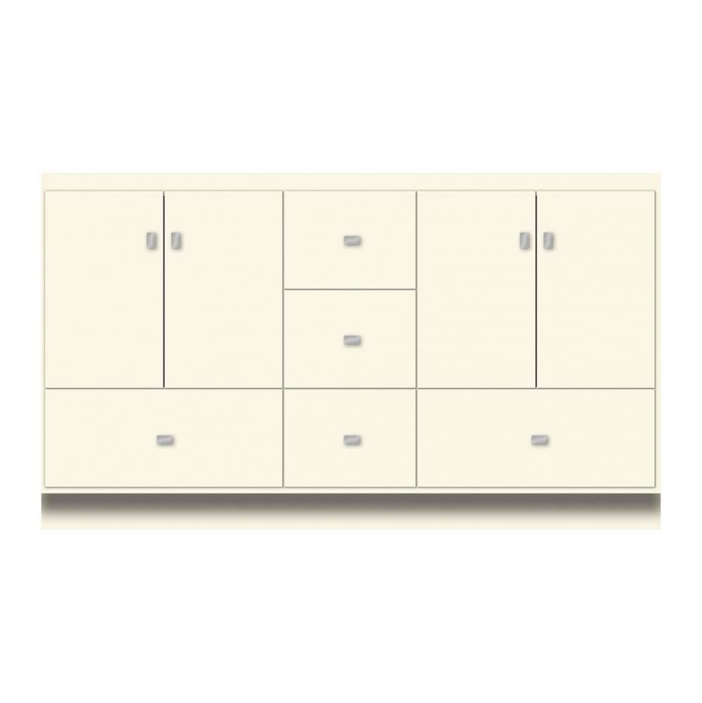 60 X 21 X 34.5 Montlake Vanity Tiered Miter Sat Biscuit Db