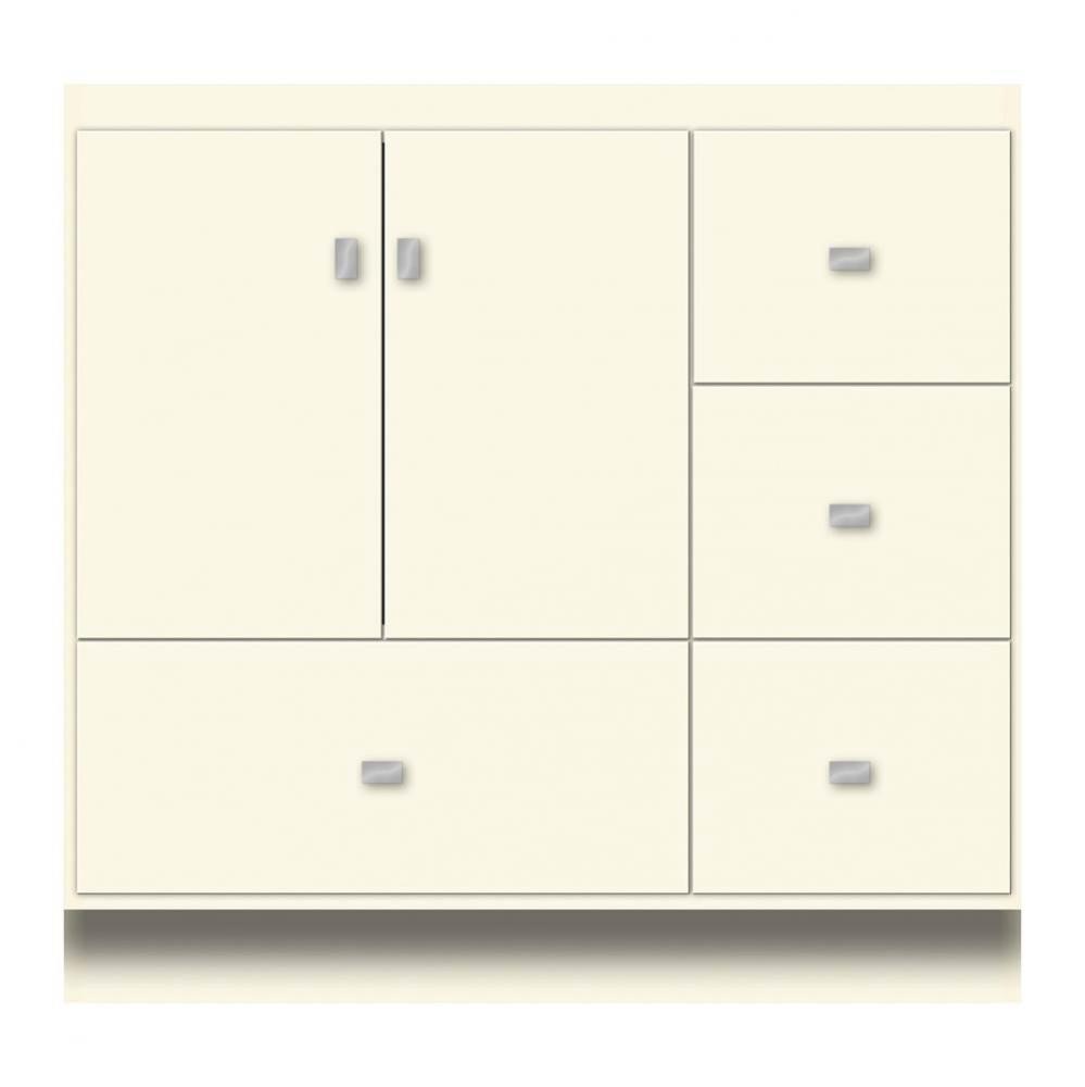 36 X 21 X 34.5 Montlake Vanity Tiered Miter Sat Biscuit Rh