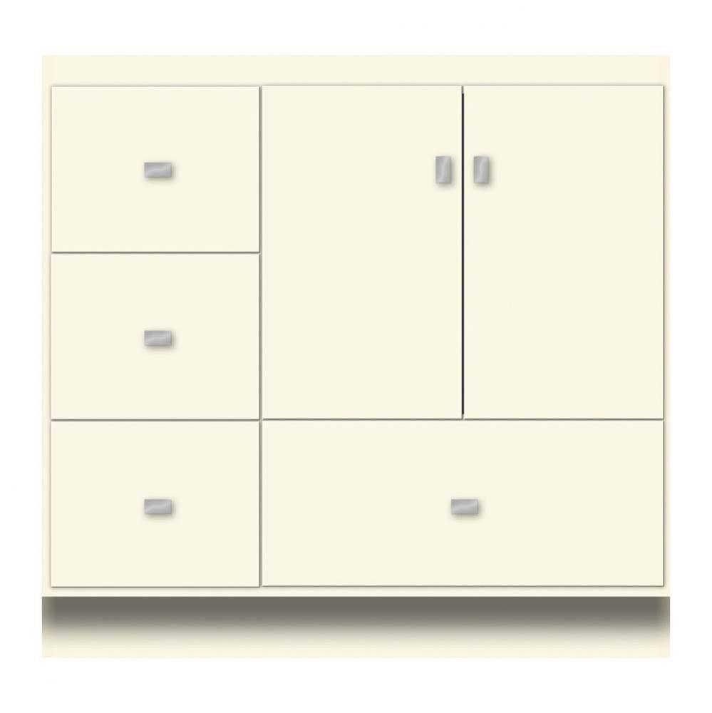 36 X 18 X 34.5 Montlake Vanity Tiered Miter Sat Biscuit Lh