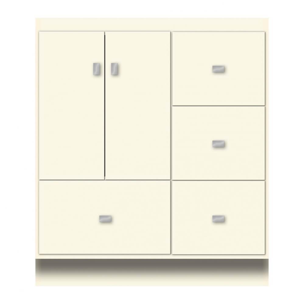 30 X 18 X 34.5 Montlake Vanity Tiered Miter Sat Biscuit Rh