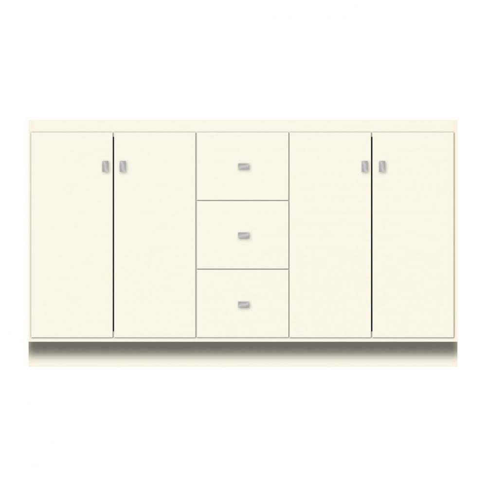 60 X 18 X 34.5 Montlake View Vanity Tiered Miter Sat Biscuit Db