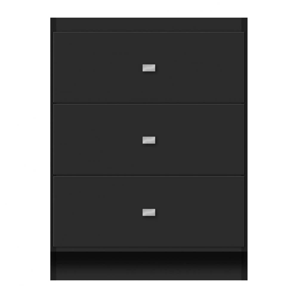 24 X 21 X 32 Montlake Drawer Bank Tiered Miter Sat Black