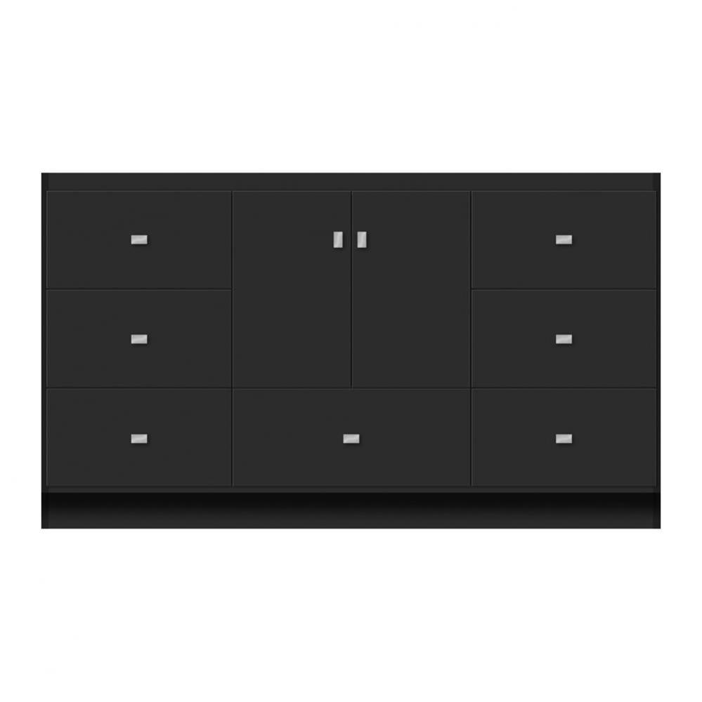 60 X 18 X 34.5 Montlake Vanity Tiered Miter Sat Black Sb