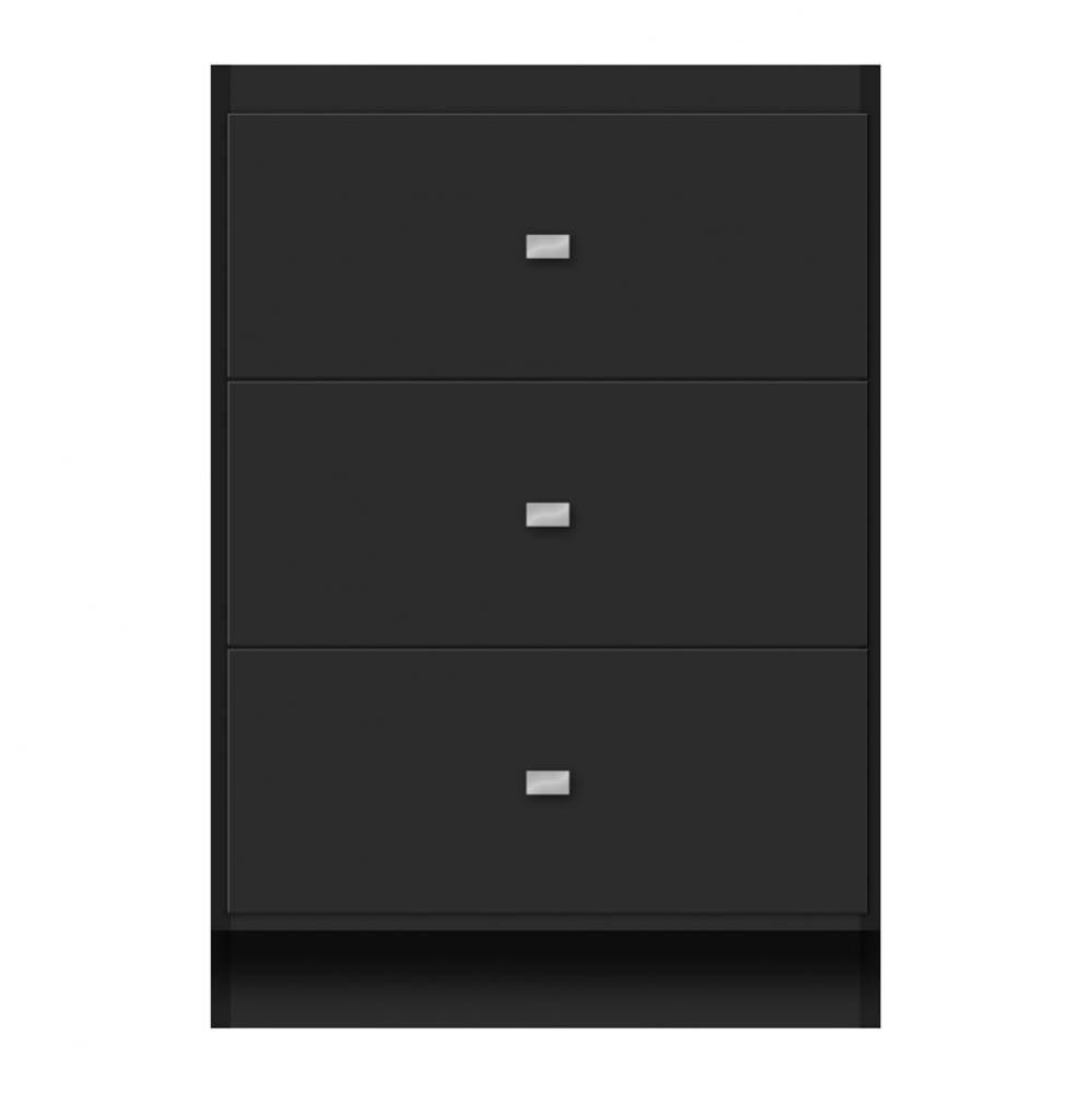 24 X 18 X 34.5 Montlake Drawer Bank Tiered Miter Sat Black