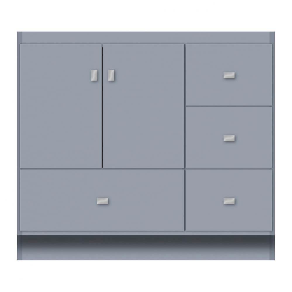 36 X 21 X 32 Montlake Vanity Tiered Miter Sat Silver Rh