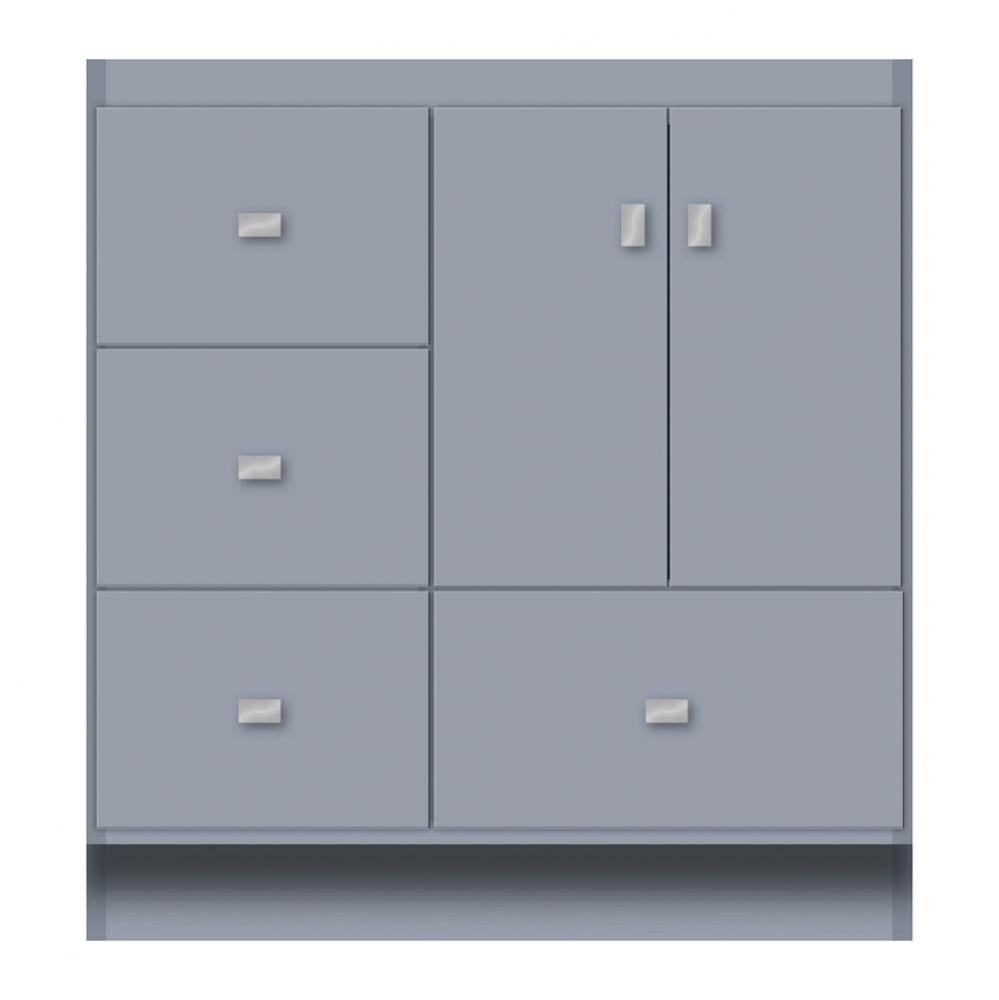 30 X 18 X 32 Montlake Vanity Tiered Miter Sat Silver Lh