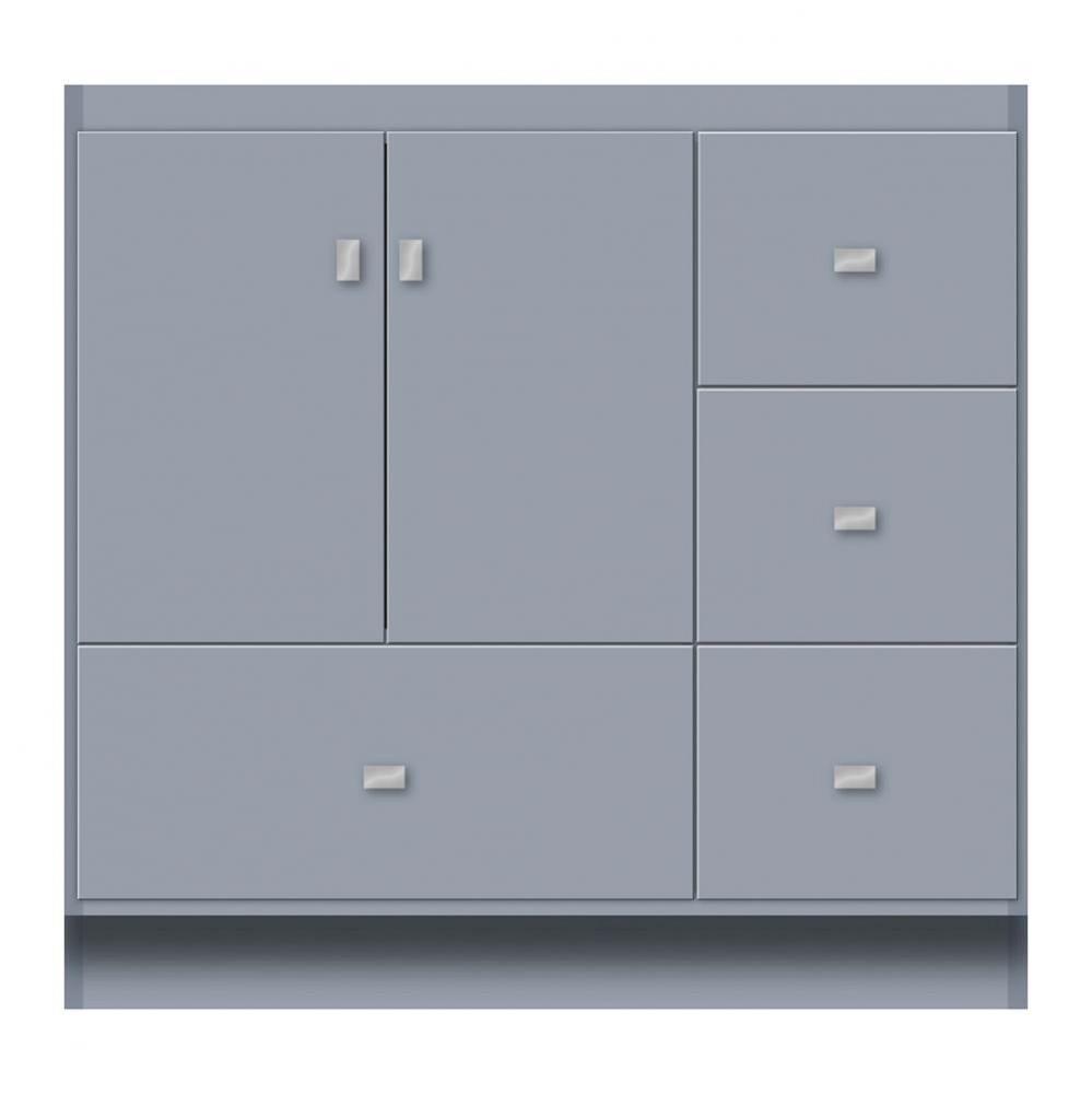 36 X 21 X 34.5 Montlake Vanity Tiered Miter Sat Silver Rh