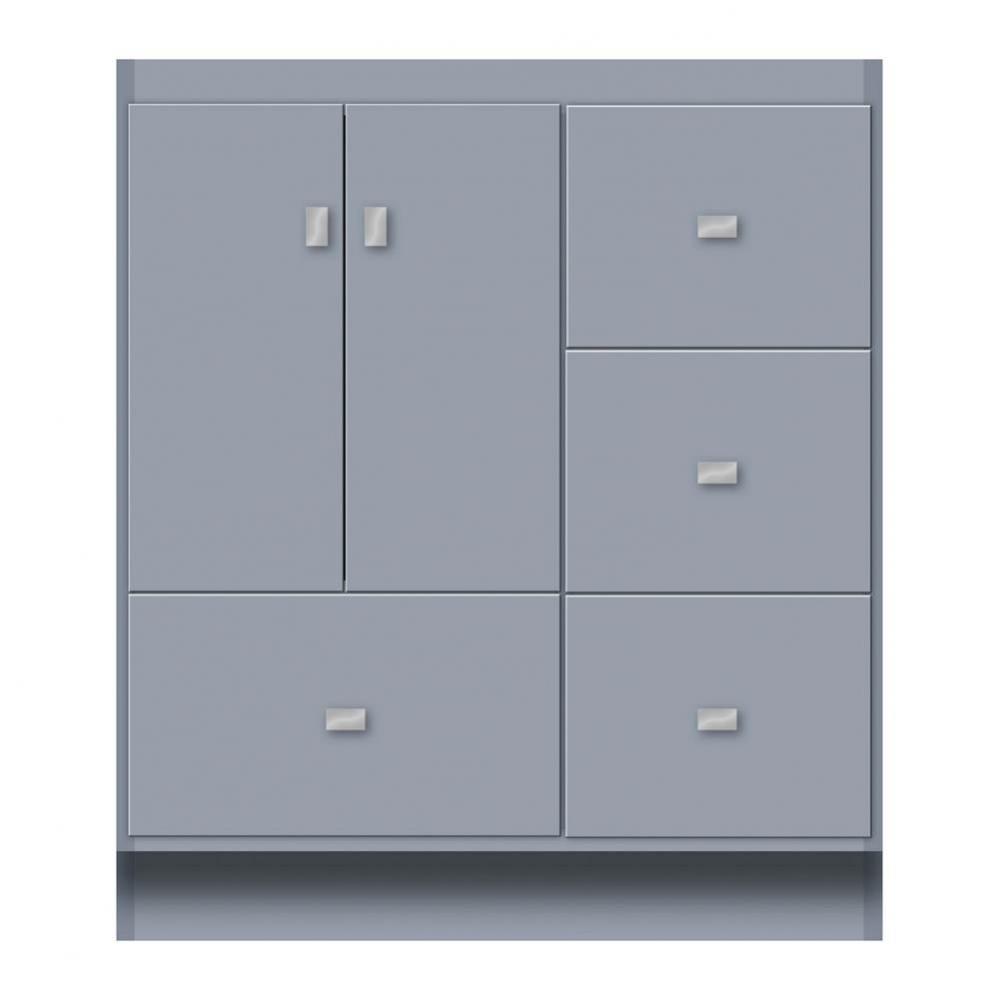 30 X 21 X 34.5 Montlake Vanity Tiered Miter Sat Silver Rh