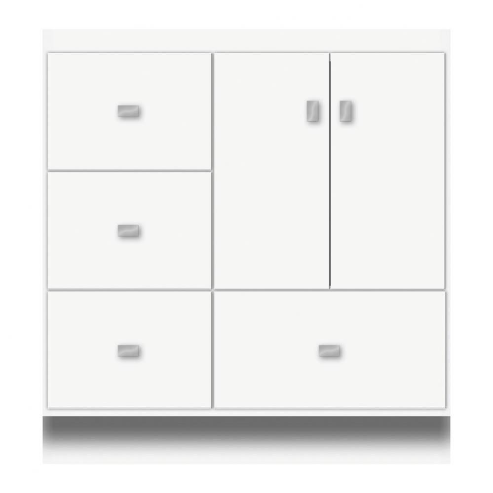30 X 18 X 32 Montlake Vanity Tiered Miter Sat White Lh