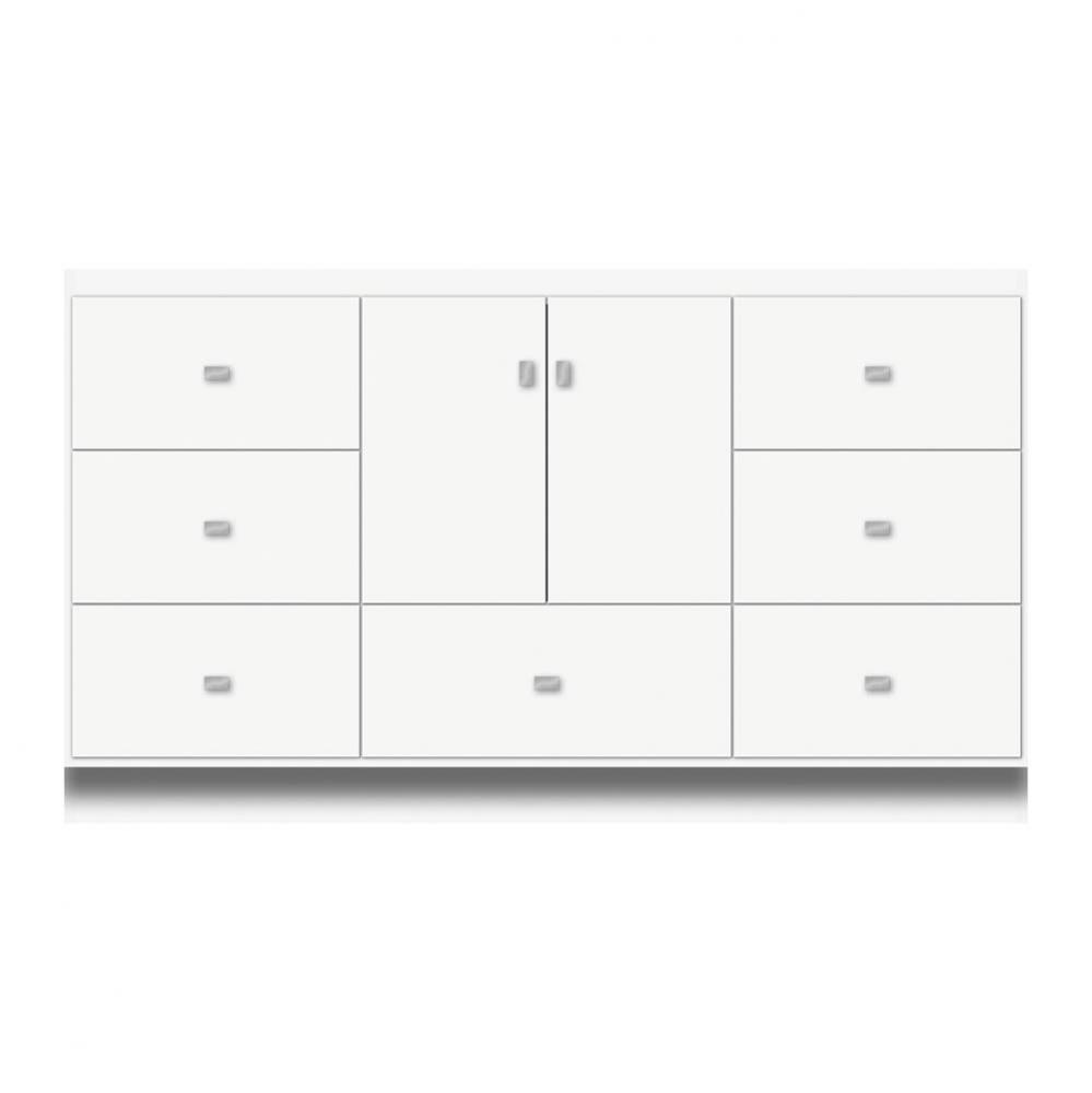 60 X 18 X 34.5 Montlake Vanity Tiered Miter Sat White Sb