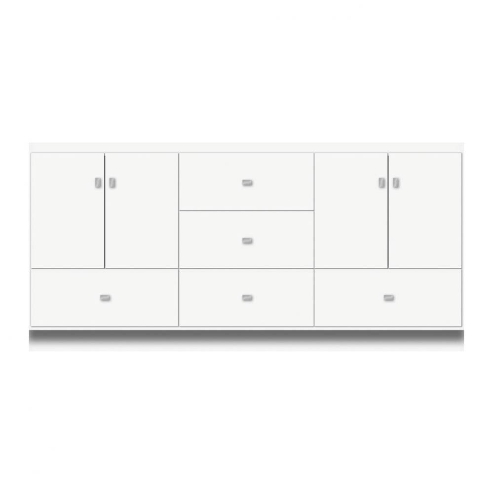 72 X 18 X 34.5 Montlake Vanity Tiered Miter Sat White Db