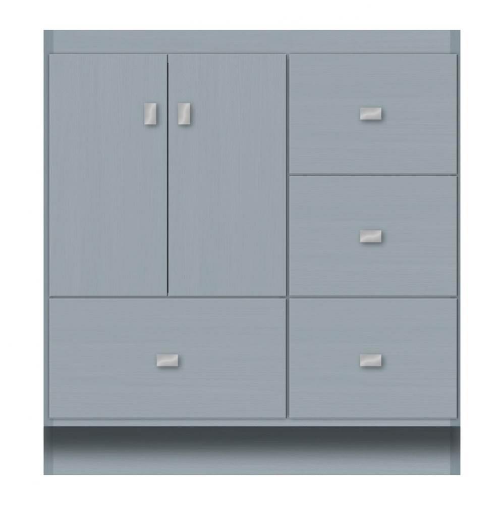 30 X 21 X 32 Montlake Vanity Tiered Miter Silver Oak Rh