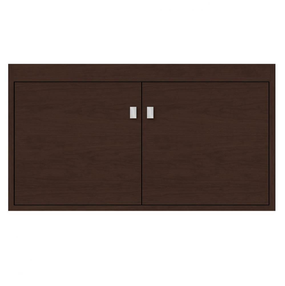 36 X 18.5 X 19.75 Sodo Inset Wall Mount Vanity Tiered Miter Choc Cherry Std