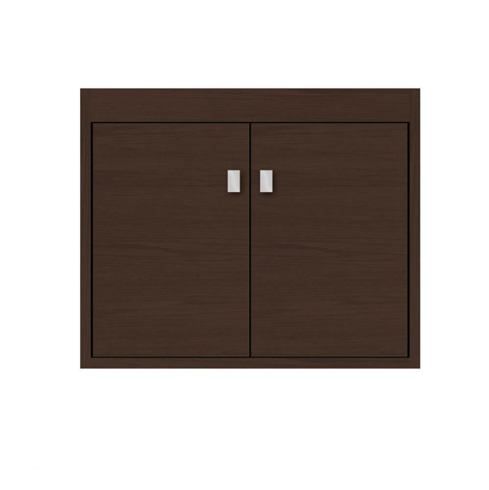 24 X 18.5 X 19.75 Sodo Inset Wall Mount Vanity Tiered Miter Choc Oak Std