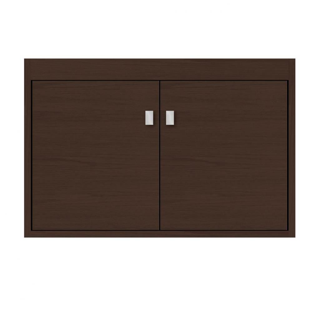 30 X 21 X 19.75 Sodo Inset Wall Mount Vanity Tiered Miter Choc Oak Std