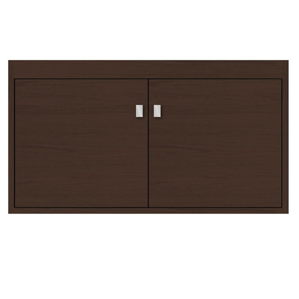 36 X 21 X 19.75 Sodo Inset Wall Mount Vanity Tiered Miter Choc Oak Std