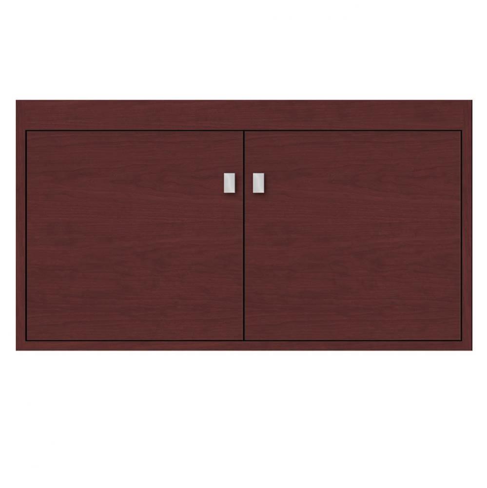 36 X 18.5 X 19.75 Sodo Inset Wall Mount Vanity Tiered Miter Dk Cherry Std