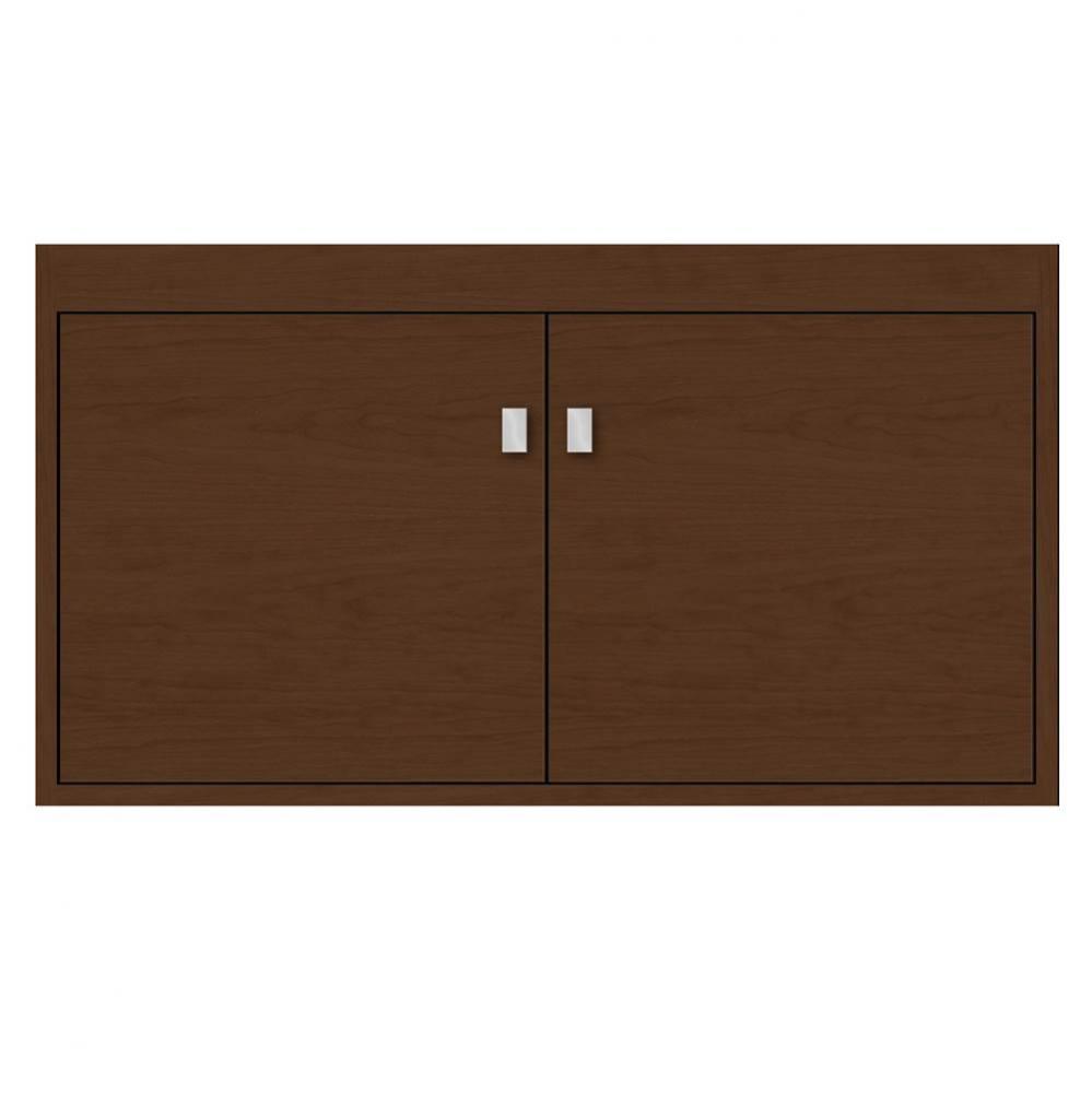 36 X 21 X 19.75 Sodo Inset Wall Mount Vanity Tiered Miter Pecan Cherry Std