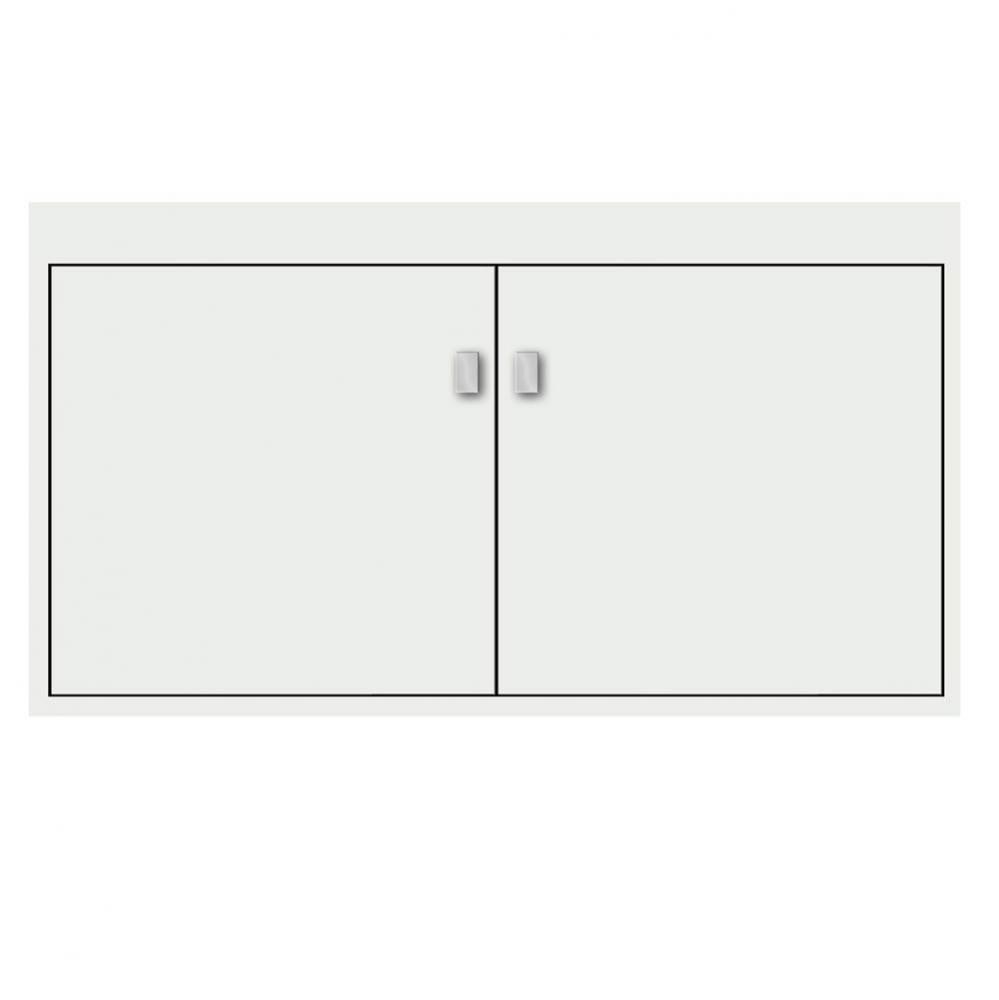 36 X 18.5 X 19.75 Sodo Inset Wall Mount Vanity Tiered Miter Powder Grey Std