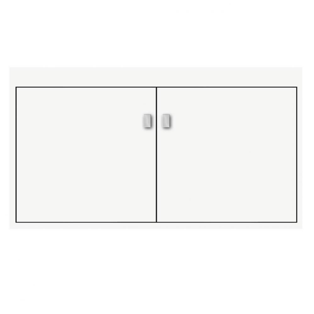 36 X 21 X 19.75 Sodo Inset Wall Mount Vanity Tiered Miter Sat White Std