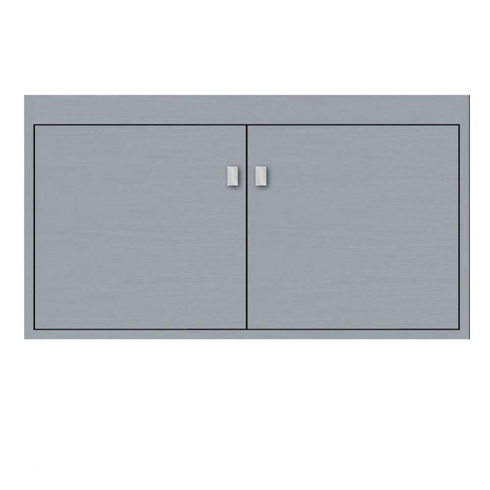 36 X 21 X 19.75 Sodo Inset Wall Mount Vanity Tiered Miter Silver Oak Std