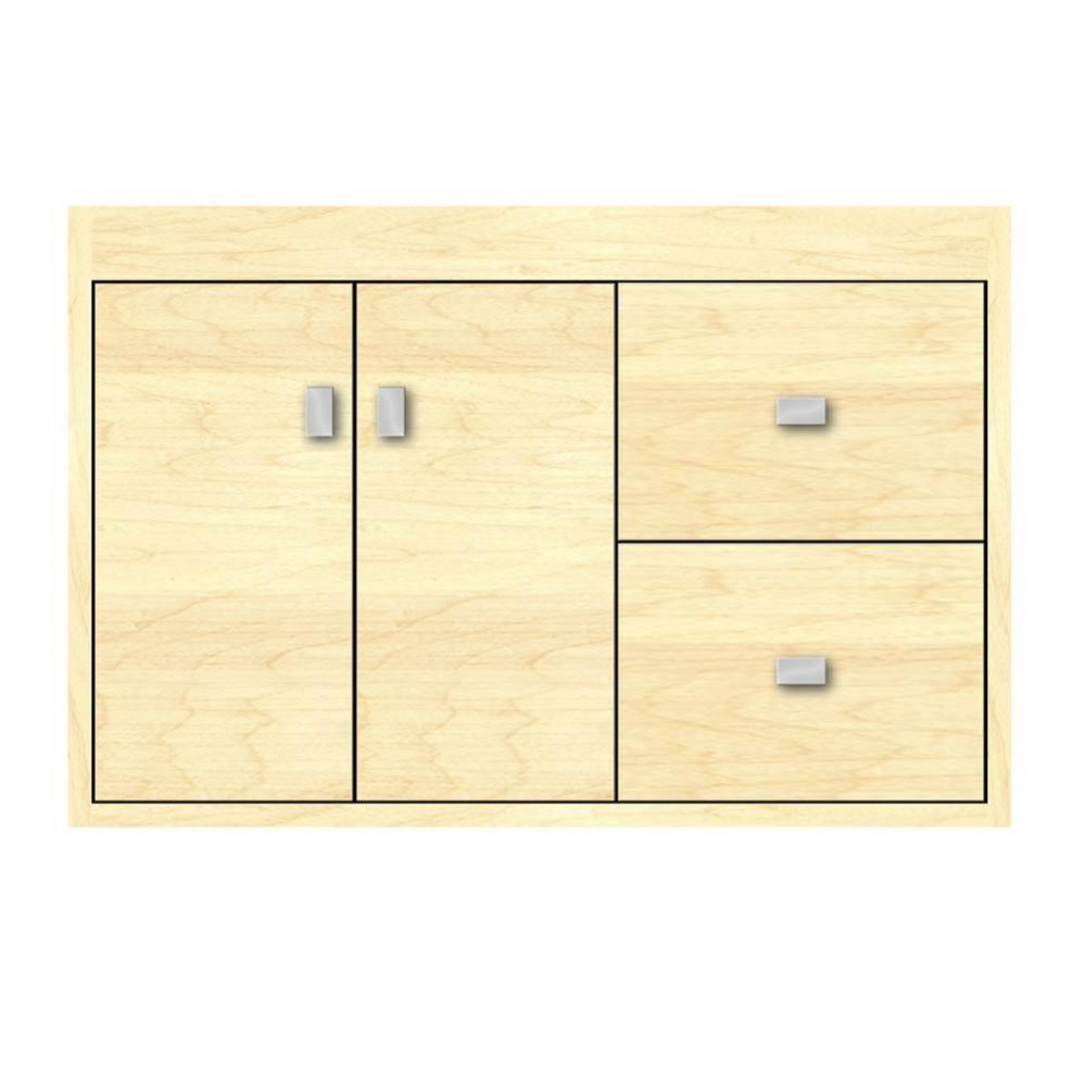 30 X 21 X 19.75 Sodo Inset Wall Mount Vanity Tiered Miter Nat Maple Rh