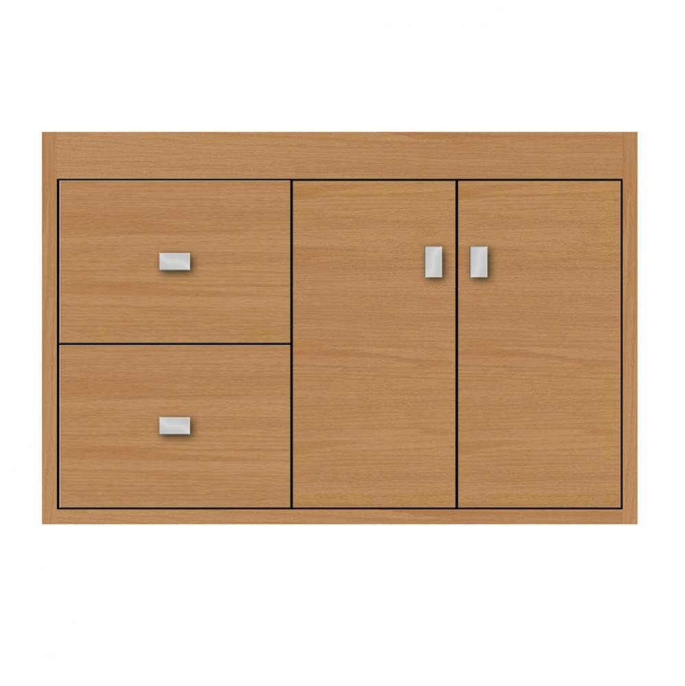 30 X 21 X 19.75 Sodo Inset Wall Mount Vanity Tiered Miter Nat Oak Lh