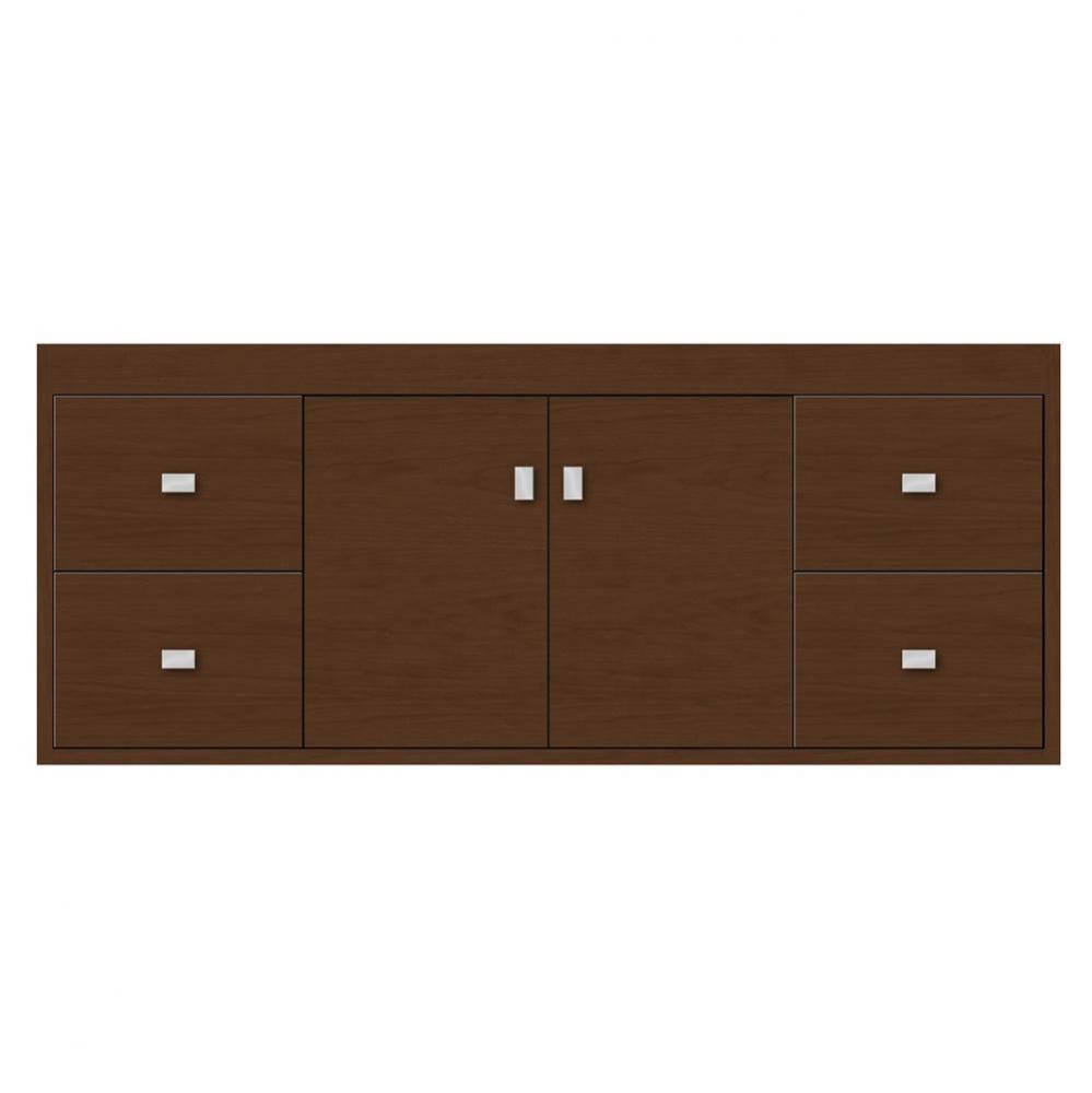 48 X 18.5 X 19.75 Sodo Inset Wall Mount Vanity Tiered Miter Pecan Cherry Sb