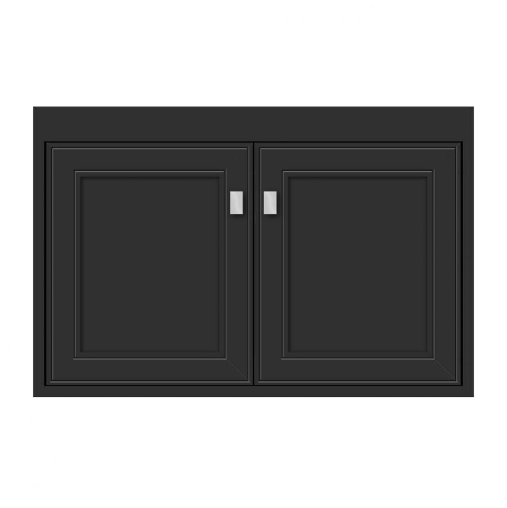 30 X 18.5 X 19.75 Sodo Town Vanity Deco Miter Sat Black