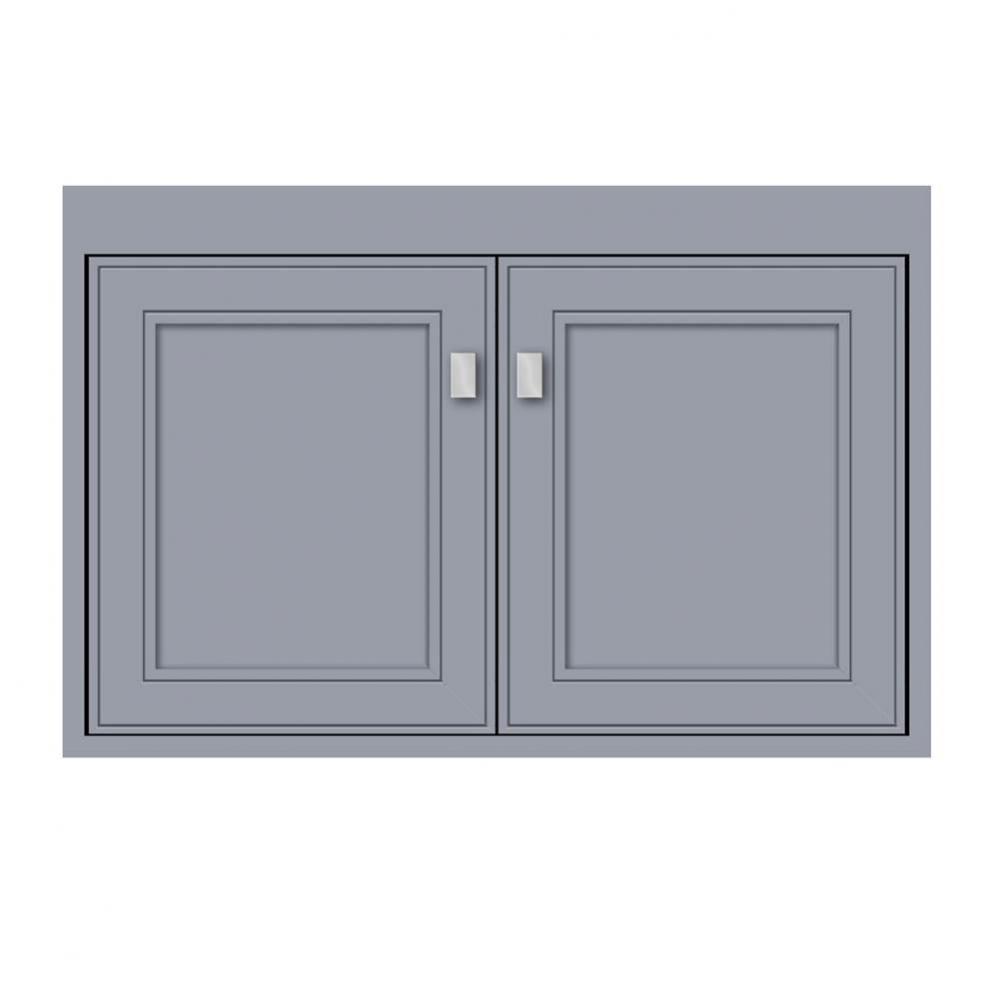 30 X 18.5 X 19.75 Sodo Town Vanity Deco Miter Sat Silver