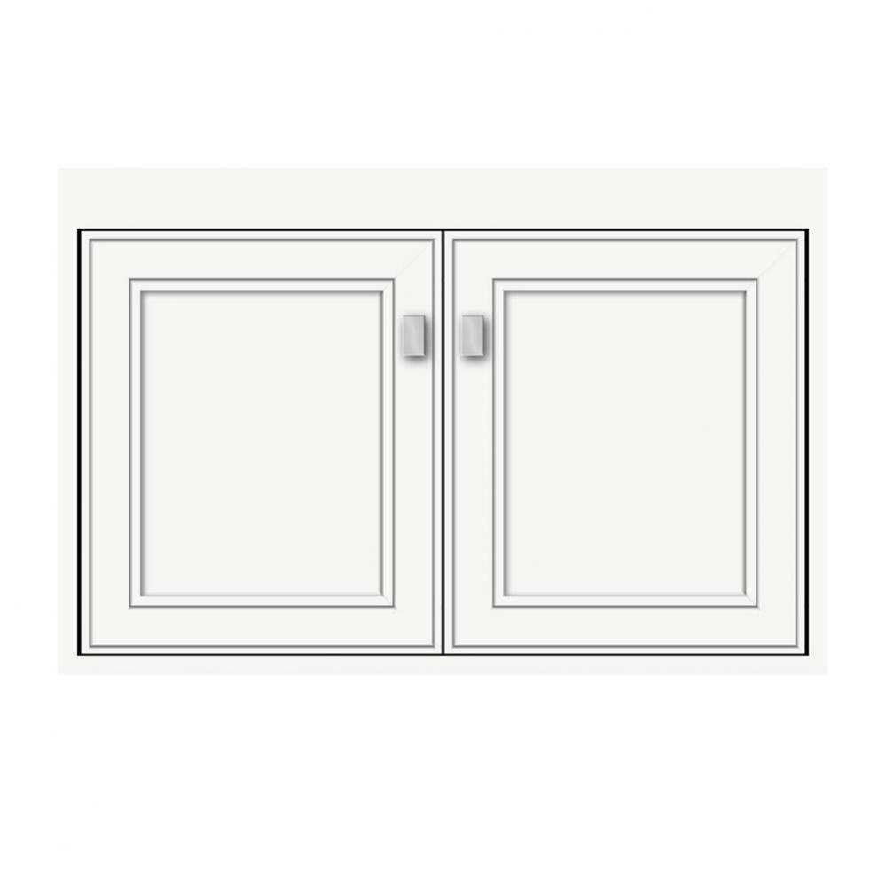30 X 21 X 19.75 Sodo Town Vanity Deco Miter Sat White