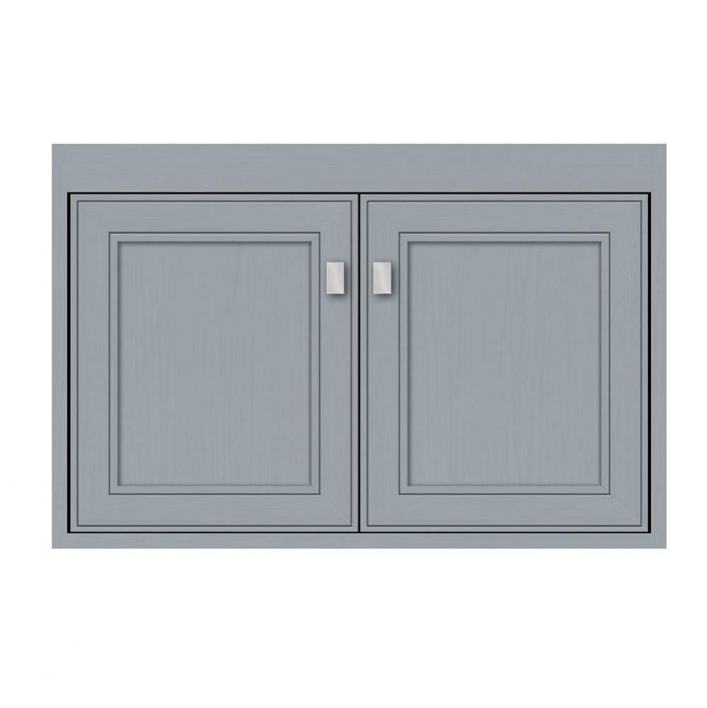 30 X 21 X 19.75 Sodo Town Vanity Deco Miter Silver Oak